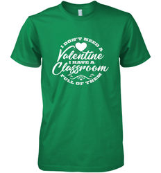 Valentine's Day Teacher School classroom Art Heart Lover Men's Premium T-Shirt