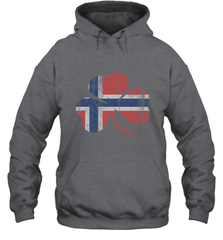 Norwegian Flag Irish Shamrock St Patricks Day Norge Hooded Sweatshirt Hooded Sweatshirt - trendytshirts1