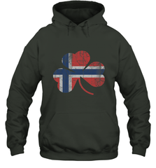 Norwegian Flag Irish Shamrock St Patricks Day Norge Hooded Sweatshirt Hooded Sweatshirt - trendytshirts1