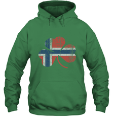 Norwegian Flag Irish Shamrock St Patricks Day Norge Hooded Sweatshirt Hooded Sweatshirt - trendytshirts1