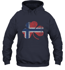 Norwegian Flag Irish Shamrock St Patricks Day Norge Hooded Sweatshirt Hooded Sweatshirt - trendytshirts1