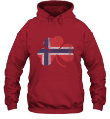 Norwegian Flag Irish Shamrock St Patricks Day Norge Hooded Sweatshirt Hooded Sweatshirt - trendytshirts1