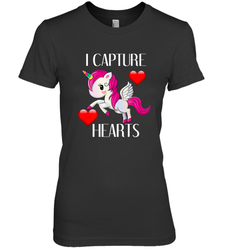 Girls Valentine's Day Unicorn I Capture Hearts Kids Gift Women's Premium T-Shirt