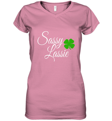 Sassy Lassie St Patty day Women's V-Neck T-Shirt Women's V-Neck T-Shirt - trendytshirts1