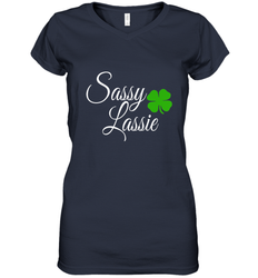 Sassy Lassie St Patty day Women's V-Neck T-Shirt