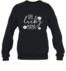 St Patricks Day Shirt One Lucky Mama Clover Shamrock Green Crewneck Sweatshirt Crewneck Sweatshirt - trendytshirts1