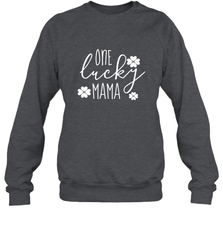 St Patricks Day Shirt One Lucky Mama Clover Shamrock Green Crewneck Sweatshirt Crewneck Sweatshirt - trendytshirts1
