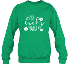 St Patricks Day Shirt One Lucky Mama Clover Shamrock Green Crewneck Sweatshirt Crewneck Sweatshirt - trendytshirts1