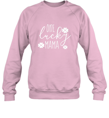 St Patricks Day Shirt One Lucky Mama Clover Shamrock Green Crewneck Sweatshirt Crewneck Sweatshirt - trendytshirts1