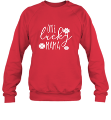 St Patricks Day Shirt One Lucky Mama Clover Shamrock Green Crewneck Sweatshirt Crewneck Sweatshirt - trendytshirts1