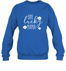 St Patricks Day Shirt One Lucky Mama Clover Shamrock Green Crewneck Sweatshirt Crewneck Sweatshirt - trendytshirts1