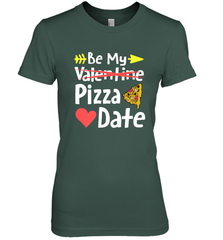 Be My Pizza Date Funny Valentines Day Pun Italian Food Joke Women's Premium T-Shirt Women's Premium T-Shirt - trendytshirts1