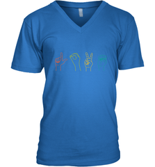 Love ASL Sign language Alphabet Valentines Day Gift idea Men's V-Neck Men's V-Neck - trendytshirts1