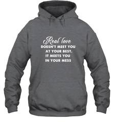 Real love funny quotes for valentine Hooded Sweatshirt Hooded Sweatshirt - trendytshirts1