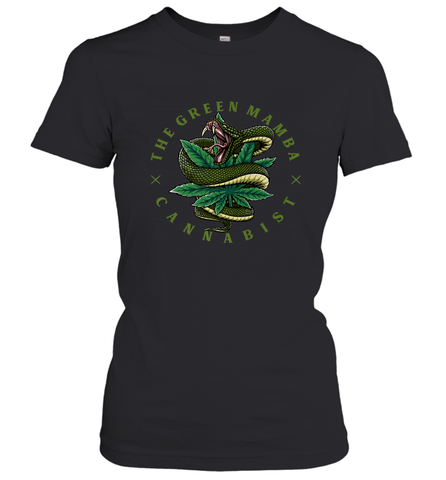 The Green Mamba, Cannabist, Weed Grower Pot Smoker Women's T-Shirt Women's T-Shirt / Black / S Women's T-Shirt - trendytshirts1