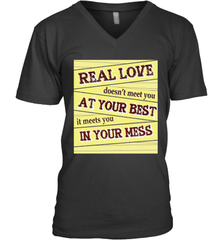 Real love funny quotes for valentine (2) Men's V-Neck Men's V-Neck - trendytshirts1
