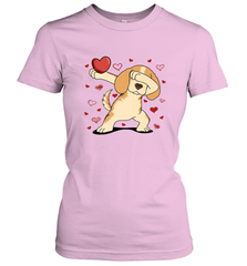 Dog Dabbing Heart For Valentine's Day Art Graphics Gift Women's T-Shirt Women's T-Shirt - trendytshirts1