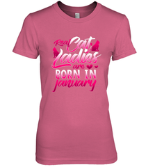 Cat Lady Born In January Cat Lover Birthday Gift For Women's Premium T-Shirt Women's Premium T-Shirt - trendytshirts1