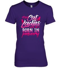 Cat Lady Born In January Cat Lover Birthday Gift For Women's Premium T-Shirt Women's Premium T-Shirt - trendytshirts1
