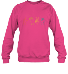 Love ASL Sign language Alphabet Valentines Day Gift idea Crewneck Sweatshirt Crewneck Sweatshirt - trendytshirts1