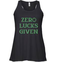 St. Patrick's Day Zero Lucks Given Graphic Women's Racerback Tank
