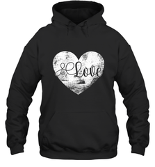Love Valentines Day Heart Vintage Gift For Men Women Hooded Sweatshirt Hooded Sweatshirt - trendytshirts1