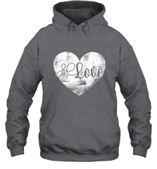 Love Valentines Day Heart Vintage Gift For Men Women Hooded Sweatshirt Hooded Sweatshirt - trendytshirts1