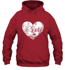 Love Valentines Day Heart Vintage Gift For Men Women Hooded Sweatshirt Hooded Sweatshirt - trendytshirts1