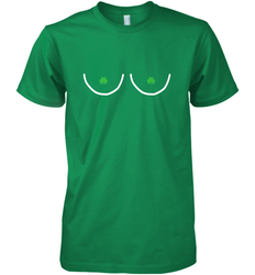 Boob St Patricks Day Nips Feminist Funny Fitted Men's Premium T-Shirt