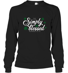 Christian St Patrick's Day Blessed Not Lucky Long Sleeve T-Shirt Long Sleeve T-Shirt - trendytshirts1