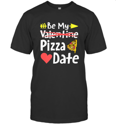 Be My Pizza Date Funny Valentines Day Pun Italian Food Joke Men's T-Shirt