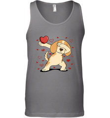 Dog Dabbing Heart For Valentine's Day Art Graphics Gift Men's Tank Top Men's Tank Top - trendytshirts1