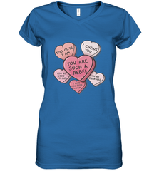 Star Wars Valentines Candy Heart Quotes Women's V-Neck T-Shirt Women's V-Neck T-Shirt - trendytshirts1