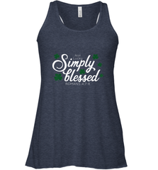 Christian St Patrick's Day Blessed Not Lucky Women's Racerback Tank Women's Racerback Tank - trendytshirts1