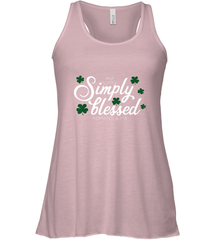Christian St Patrick's Day Blessed Not Lucky Women's Racerback Tank Women's Racerback Tank - trendytshirts1