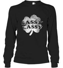 Sassy Lassy T Shirt Funny St. Patrick's Day Clover Long Sleeve T-Shirt Long Sleeve T-Shirt - trendytshirts1