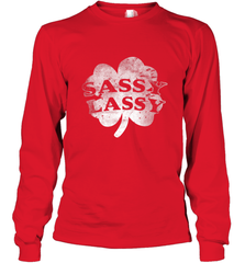 Sassy Lassy T Shirt Funny St. Patrick's Day Clover Long Sleeve T-Shirt Long Sleeve T-Shirt - trendytshirts1