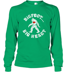 Bigfoot Heart Valentine's Day Lover Art Graphics Great Gift Long Sleeve T-Shirt Long Sleeve T-Shirt - trendytshirts1