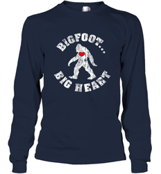 Bigfoot Heart Valentine's Day Lover Art Graphics Great Gift Long Sleeve T-Shirt
