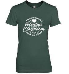 Valentine's Day Teacher School classroom Art Heart Lover Women's Premium T-Shirt Women's Premium T-Shirt - trendytshirts1