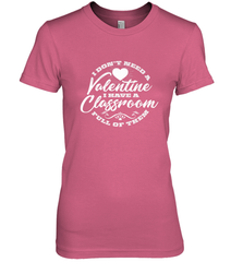 Valentine's Day Teacher School classroom Art Heart Lover Women's Premium T-Shirt Women's Premium T-Shirt - trendytshirts1