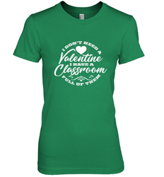 Valentine's Day Teacher School classroom Art Heart Lover Women's Premium T-Shirt