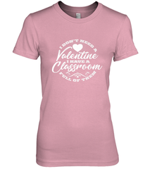 Valentine's Day Teacher School classroom Art Heart Lover Women's Premium T-Shirt Women's Premium T-Shirt - trendytshirts1