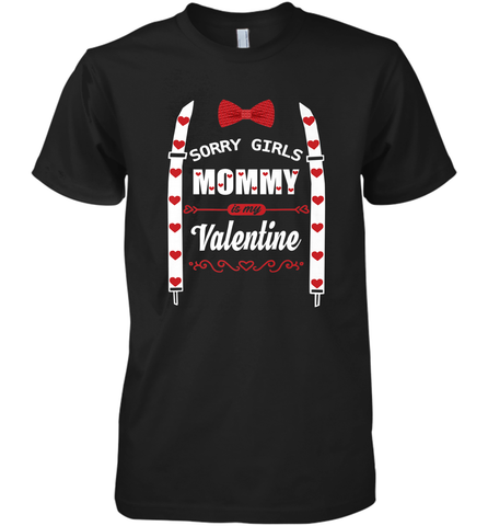 Funny Valentine's Day Bow Tie Present For Your Boys, Son Men's Premium T-Shirt