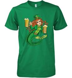 St Patricks Day Shirt Women Leprechaun Mermaid Girls Redhead Men's Premium T-Shirt