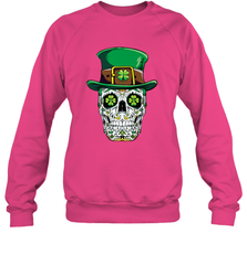 Sugar Skull Leprechaun T Shirt St Patricks Day Women Men Crewneck Sweatshirt Crewneck Sweatshirt - trendytshirts1