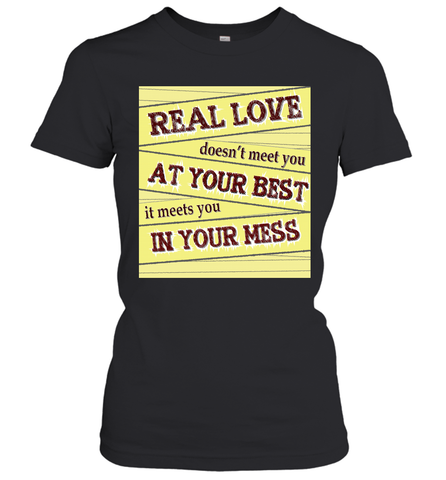 Real love funny quotes for valentine (2) Women's T-Shirt Women's T-Shirt / Black / S Women's T-Shirt - trendytshirts1