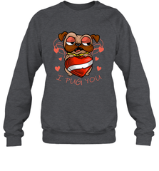 I Pug You Cute Valentines Day Love Heart Pug Dog Valentine Crewneck Sweatshirt Crewneck Sweatshirt - trendytshirts1
