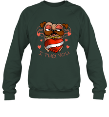 I Pug You Cute Valentines Day Love Heart Pug Dog Valentine Crewneck Sweatshirt Crewneck Sweatshirt - trendytshirts1