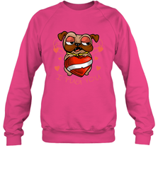 I Pug You Cute Valentines Day Love Heart Pug Dog Valentine Crewneck Sweatshirt Crewneck Sweatshirt - trendytshirts1